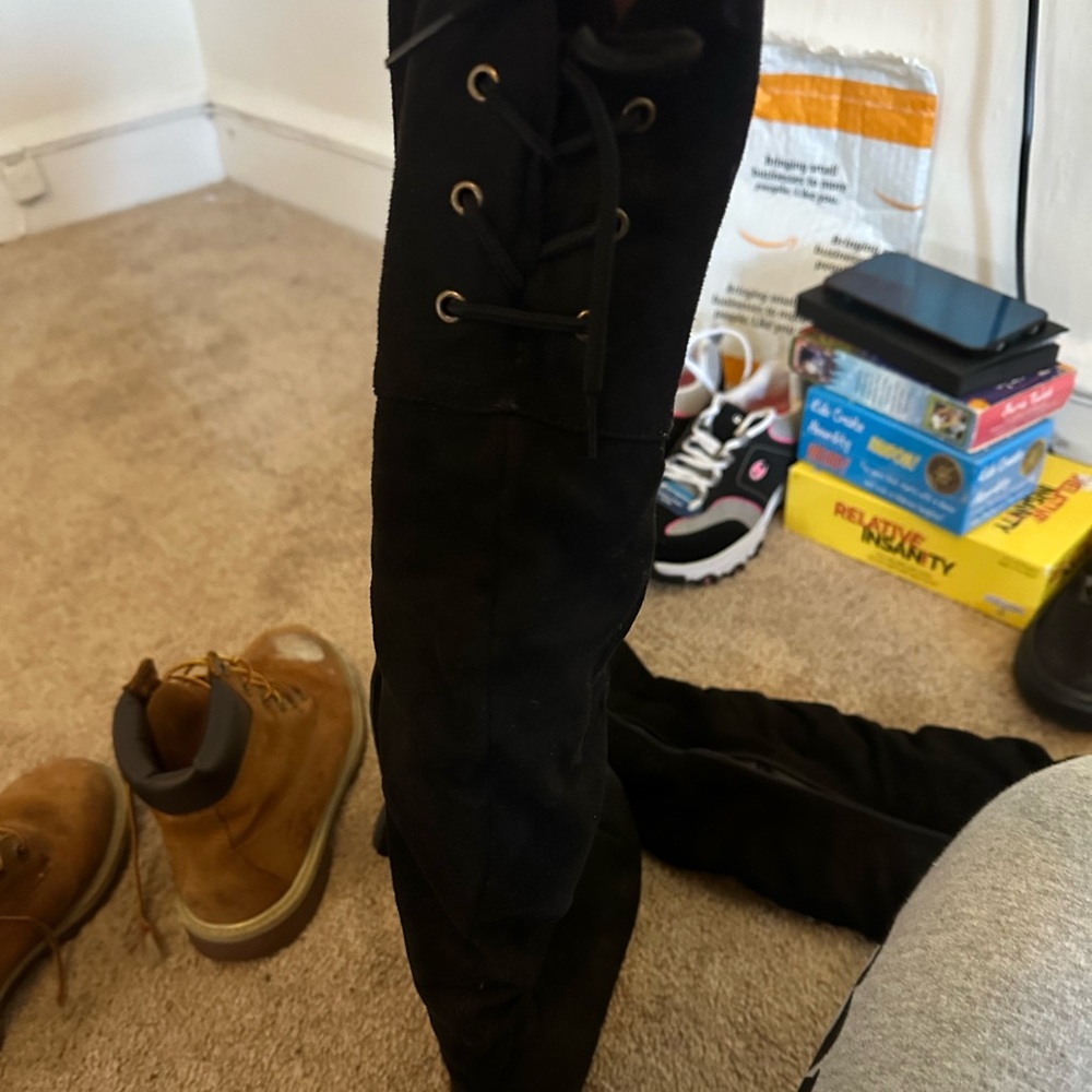 Over the knee shoes